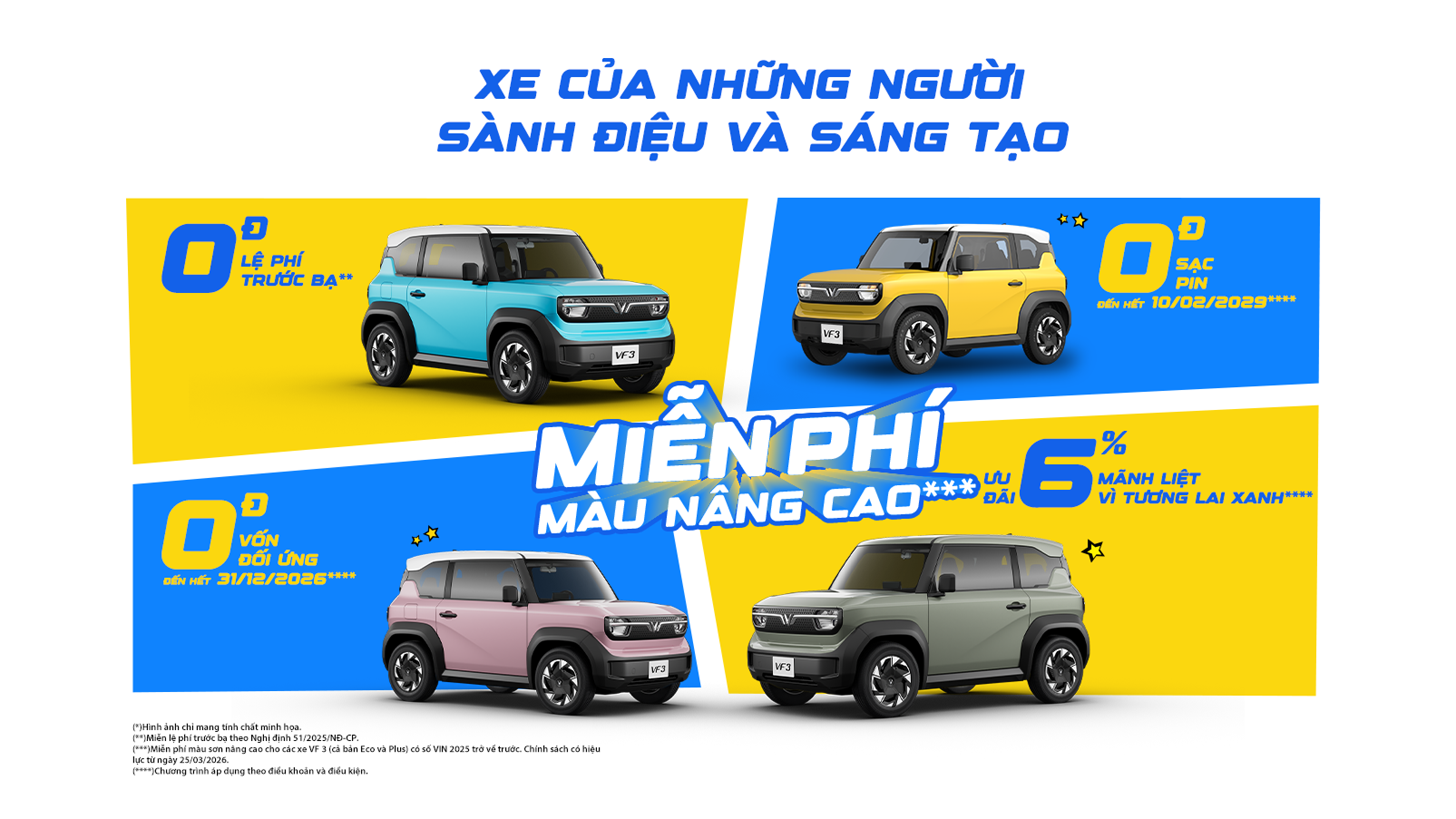 VF 3 - Xe của những người sành điệu và sáng tạo